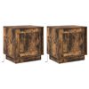 vidaXL Cabinet de chevet 2 pc Ch&ecirc;ne fum&eacute; 44 x 34,5 x 45 cm