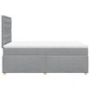 vidaXL Sommier &agrave; lattes de lit avec matelas Gris clair 120x200cm Tissu