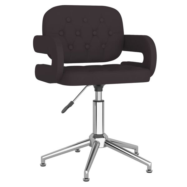 vidaXL Chaises pivotantes &agrave; manger lot de 6 noir similicuir