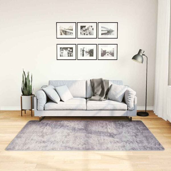 vidaXL Tapis lavable antidérapant 120x180 cm gris