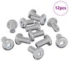 vidaXL Vis de verrou Uni 12 pi&egrave;ces Argent&eacute; M6 x 12 mm Acier