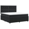vidaXL Lit boxspring avec matelas Noir 140 x 190 cm Velours