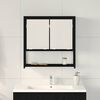 vidaXL Armoire de toilette avec miroir Chêne noir 60 x 16 x 60 cm