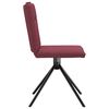 vidaXL Chaises &agrave; manger lot de 2 rouge bordeaux tissu
