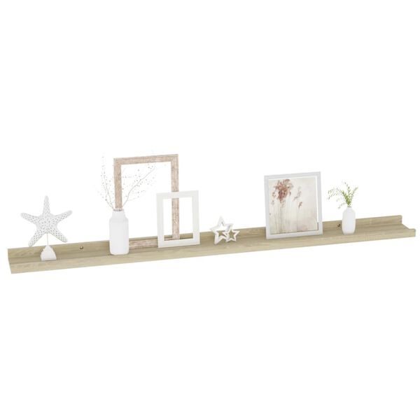 vidaXL &Eacute;tag&egrave;res murales 2 pcs ch&ecirc;ne sonoma 100x9x3 cm