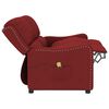 vidaXL Fauteuil de massage inclinable &agrave; 2 places rouge bordeaux tissu