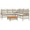 vidaXL Salon de jardin avec coussins 2 pcs beige r&eacute;sine tress&eacute;e