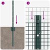 vidaXL Cl&ocirc;ture avec poteau Vert 0,5 x 50 m Acier et PVC