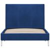 vidaXL Cadre de lit sans matelas bleu tissu 90x200 cm