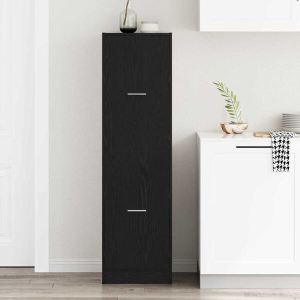 vidaXL Cabinet de Pharmacie Ch&ecirc;ne noir 40 x 41 x 144.5 cm