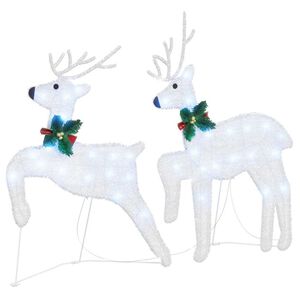 vidaXL Rennes LED 2 pcs Blanc Froid tissu