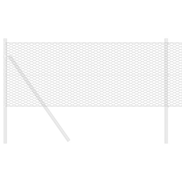 vidaXL Cl&ocirc;ture hexagonale Gris 0,4 x 50 m PVC
