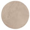 vidaXL Tapis HUARTE &agrave; poils courts doux et lavable sable &Oslash; 120 cm
