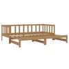 vidaXL Lit coulissant 2x(90x200) cm Marron miel Bois de pin massif