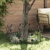 vidaXL Cl&ocirc;ture de jardin Treillis Noir 308,5 x 54,5 x 0,3 cm