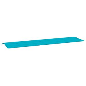 vidaXL Coussin de banc de jardin turquoise 200x50x4 cm tissu