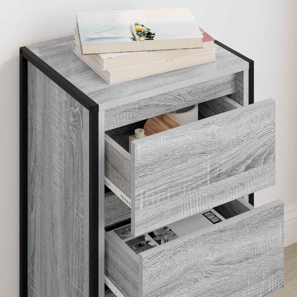 vidaXL Buffet Gris Sonoma 42 x 36 x 75.5 cm Bois d'ing&eacute;nierie