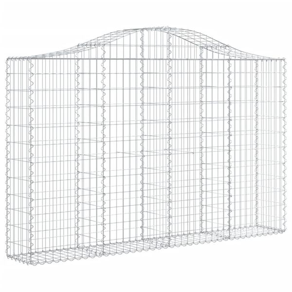 vidaXL Paniers &agrave; gabions arqu&eacute;s 12 pcs 200x30x120/140 cm Fer galvanis&eacute;
