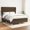 vidaXL Sommier &agrave; lattes de lit avec matelas Marron fonc&eacute; 140x190 cm