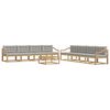 vidaXL Ensemble de canap&eacute;s d'ext&eacute;rieur 9 pc Blanc et gris clair