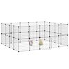 vidaXL Cage animaux de compagnie &agrave; 36 panneaux et porte Noir 35x35 cm