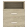 vidaXL Table de chevet Ch&ecirc;ne sonoma 50x32x60 cm