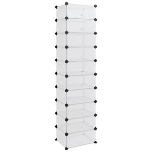 vidaXL &Eacute;tag&egrave;re &agrave; chaussures Transparent 44x32x174 cm PP