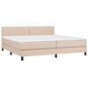 vidaXL Sommier &agrave; lattes de lit avec matelas LED Cappuccino 200x200 cm