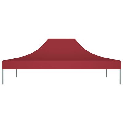 vidaXL Toit de tente de réception 4,5x3 m Bordeaux 270 g/m²