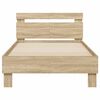 vidaXL Cadre de lit sans matelas avec t&ecirc;te de lit 100x200 cm