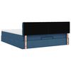 vidaXL Lit ottoman avec matelas et LED bleu 180x200cm tissu