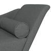 vidaXL Chaise longue avec coussins gris fonc&eacute; tissu