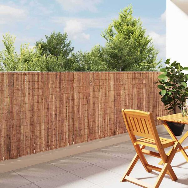 vidaXL Cl&ocirc;ture en &eacute;corce Marron 600 x 125 cm &Eacute;corce