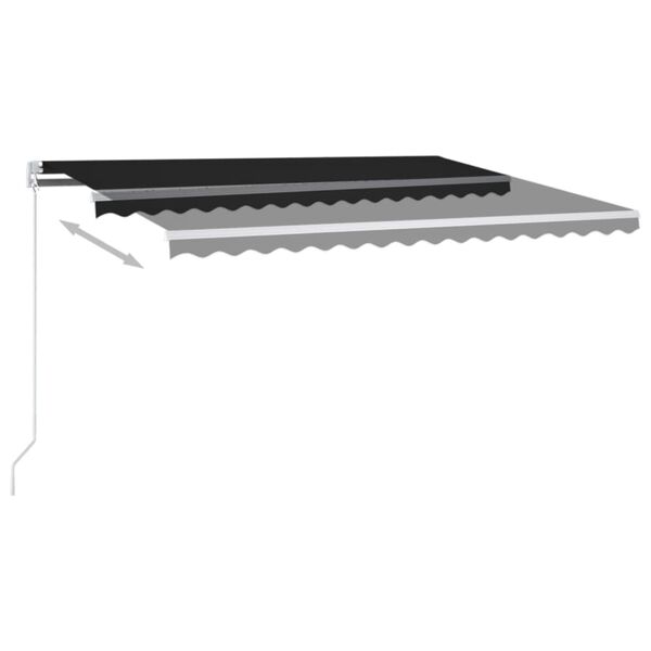 vidaXL Auvent manuel r&eacute;tractable 400x350 cm Anthracite
