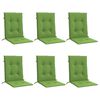 vidaXL Coussins de chaise &agrave; dossier bas lot de 6 vert m&eacute;lang&eacute; tissu