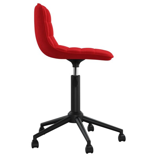 vidaXL Chaise pivotante de salle &agrave; manger Rouge bordeaux Velours