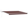 vidaXL Auvent r&eacute;tractable automatique avec LED marron 400x300 cm