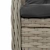 vidaXL Chaises inclinables de jardin lot de2 gris clair r&eacute;sine tress&eacute;e