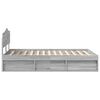 vidaXL Cadre de lit Gris Sonoma 120 x 190 cm Bois de pin massif