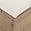 vidaXL Salon de jardin avec coussins forme de L 4 pcs beige polyrotin