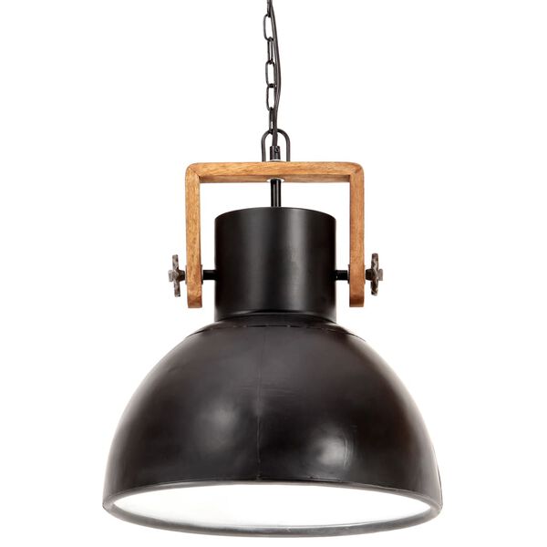 vidaXL Lampe suspendue industrielle 25 W Noir Rond 40 cm E27