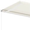 vidaXL Auvent manuel r&eacute;tractable sur pied 600x300 cm Cr&egrave;me