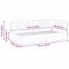 vidaXL Cadre de lit d'angle avec t&ecirc;te de lit Cr&egrave;me 90 x 190 cm Velours