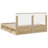 vidaXL Cadre de lit Sonoma 180 x 200 cm Bois de pin massif