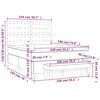 vidaXL Sommier &agrave; lattes de lit avec matelas Noir 140x190 cm Tissu