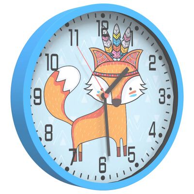 vidaXL Horloge murale bleu Ø25,5 cm polystyrène et verre