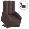 vidaXL Fauteuil inclinable &eacute;lectrique marron fonc&eacute; tissu