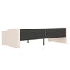 vidaXL Lit avec USB Cr&egrave;me Tissu 90x200 cm