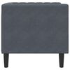 vidaXL Fauteuil Chesterfield gris foncé velours