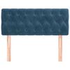 vidaXL Tête de lit Bleu foncé 90x7x78/88 cm Velours